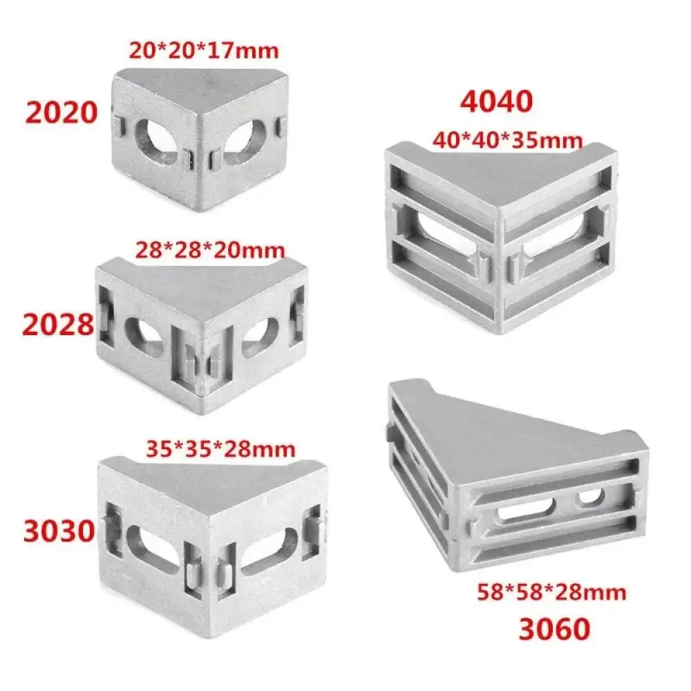 5-20Pcs 90 Degree L Bracket for 2020 2028 3030 3060 4040, Aluminum T-Slot Corner Connector for CNC Router, Workbench