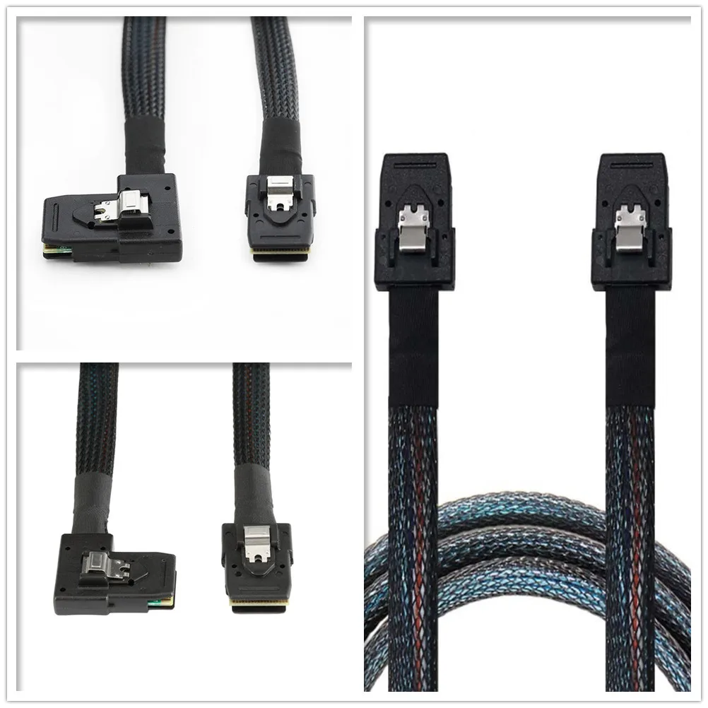 SAS SATA Cable Mini-SAS SFF-8087 To SFF-8087 Cable Mini SAS SFF8087 36P 7P Cable 12Gbps 0.5m 1m Hard Drive Data