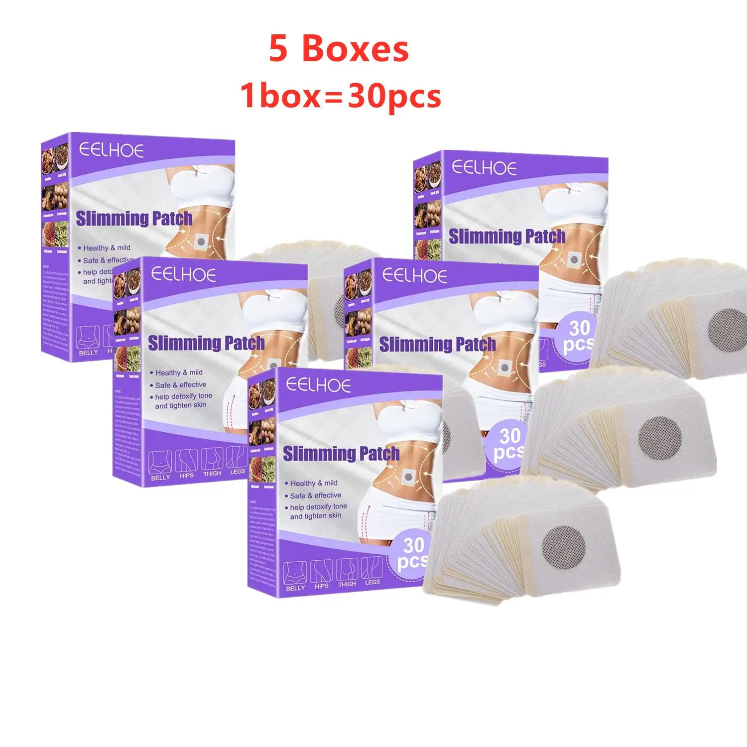 

5 Box Slimming Patches Body Sculpting Belly Stickers Fat Waist Navel Weight Body Burning Patch Weight Firming Slim Loss Products