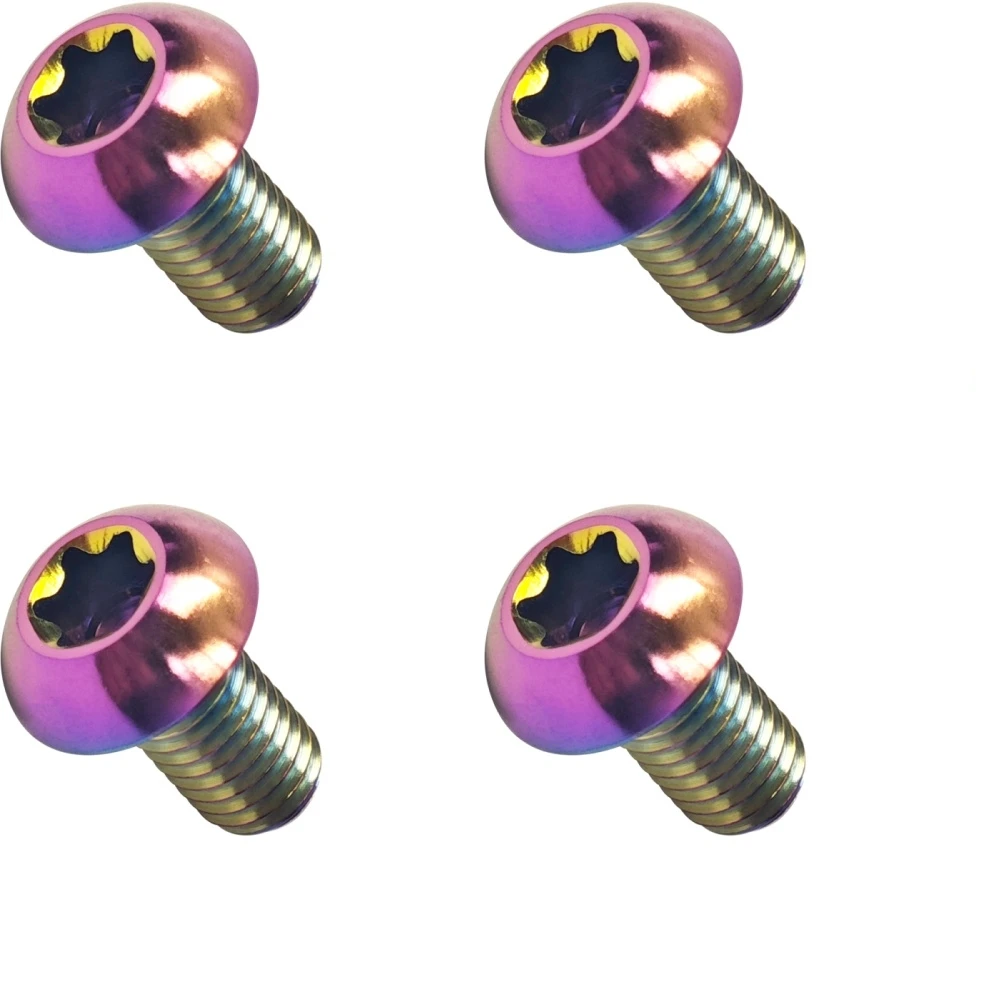 4 Stück M5x12mm M5x10mm Titan-Schrauben für MTB-Fahrrad-Flaschenhalter, Titan-Fahrrad-Hardware