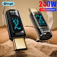 Elough LED Display PD240W USB4.0 40Gbps Type C to C OTG Adapter 8K@60Hz 5A Fast Charging Connector For iPhone 15 14 MacBook Pro