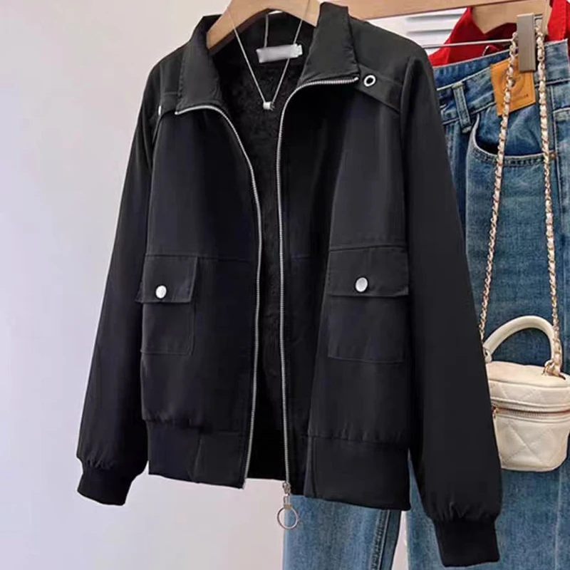 ITOOLIN Chaqueta Corta de Alta Calidad para Mujer, Primavera-Otoño 2025, Estilo Casual, Uniforme de Béisbol, Chaqueta Exterior