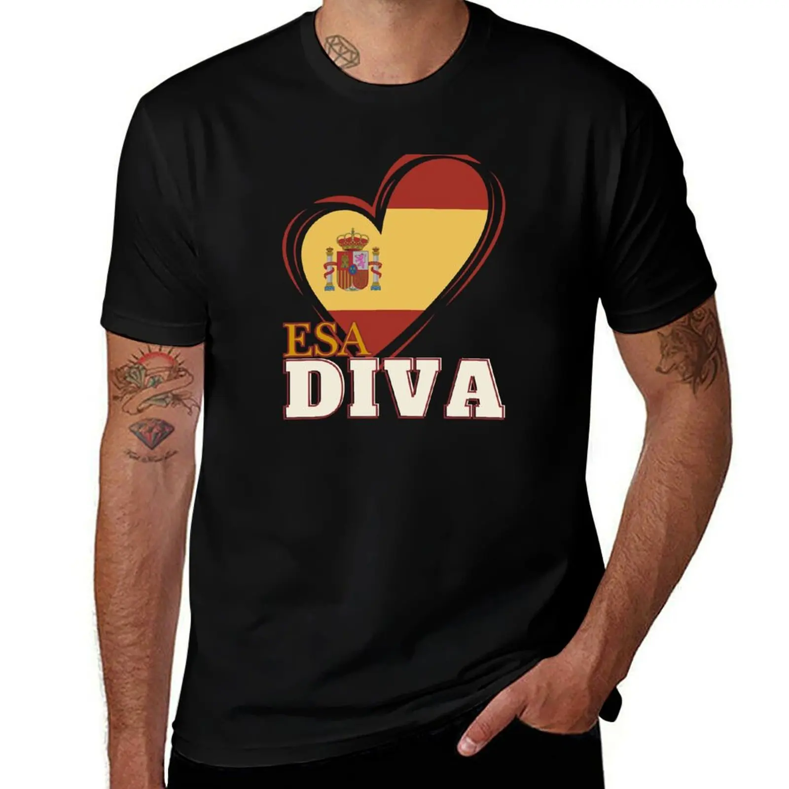

that diva spain heart T-Shirt man t shirt Luxury man graphic shirts anime t shirts mens designer clothes