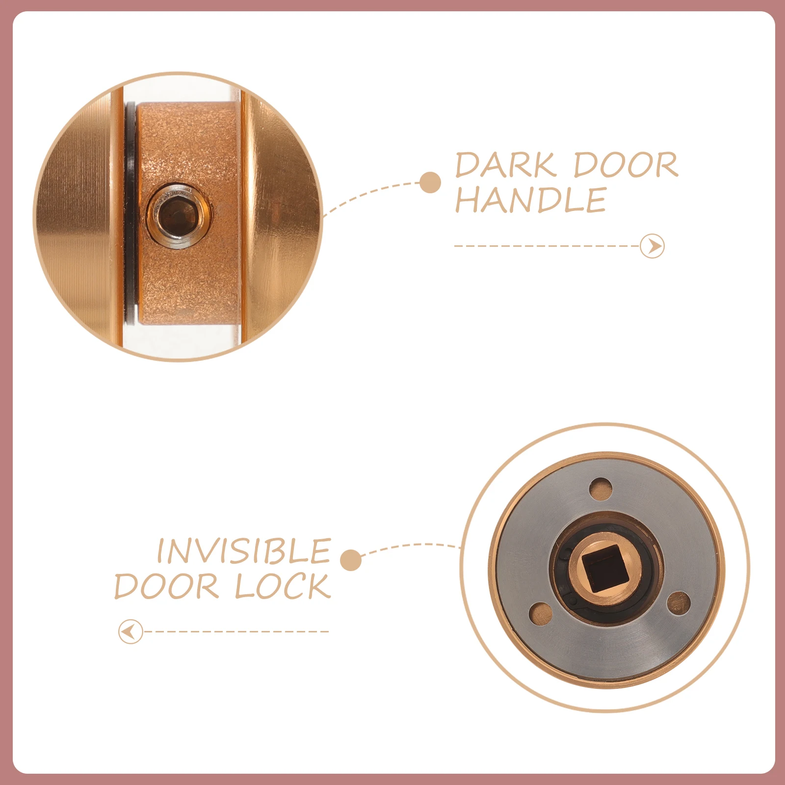 

Single Sided Hidden Door Lock H Black Texture European Style Bedroom Wall Deadbolt Round Locking Lever Door
