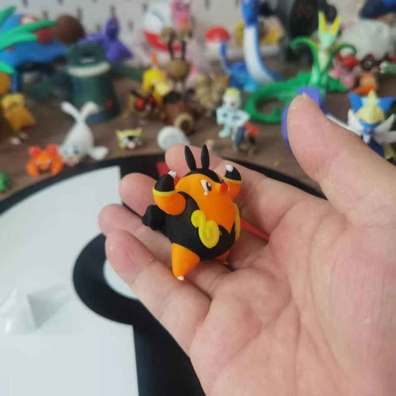 Anime Tepig Grotichon Emboar Figure Proportion World 1:20 Diy 3d Printing Cartoon Character Desktop Decoration Model Toy Gift