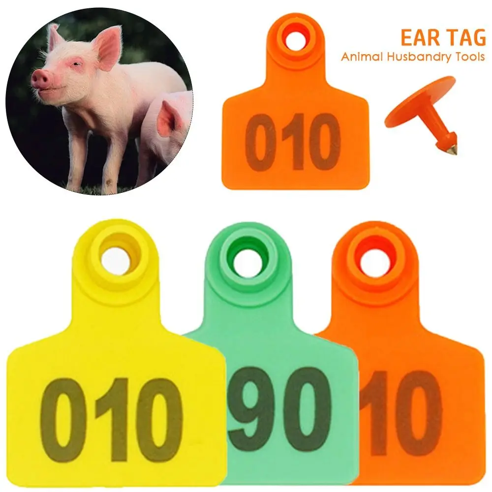 Livestock Ear Tag Marker Applicator 001-50 Ear Tags For Sheep Goat Pig Identification Kit