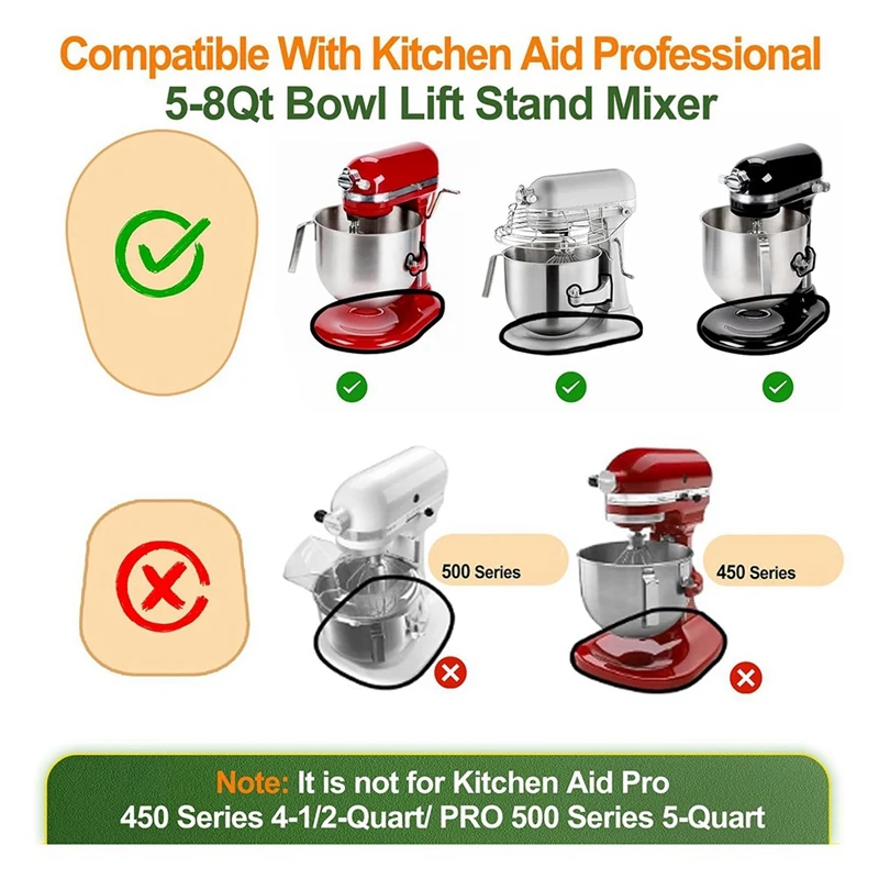 ABUL-Scorrevole per robot da cucina in bambù per robot da cucina Kitchenaid da 5-8 Qt, accessori per riporre il piano di lavoro della cucina