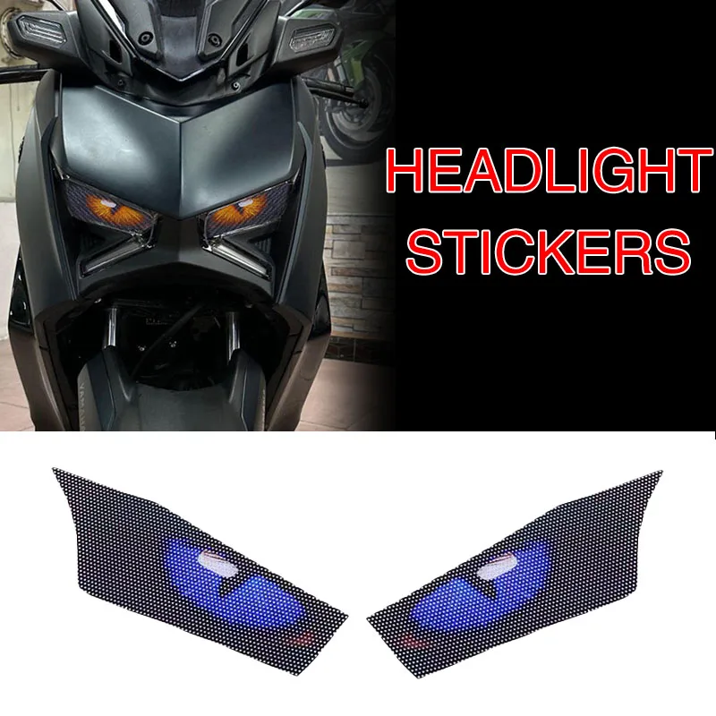 Motorcycle Accessories 3D Front Fairing Sticker Headlight Protection Sticker For XMAX300 X-MAX 300 2023 2024