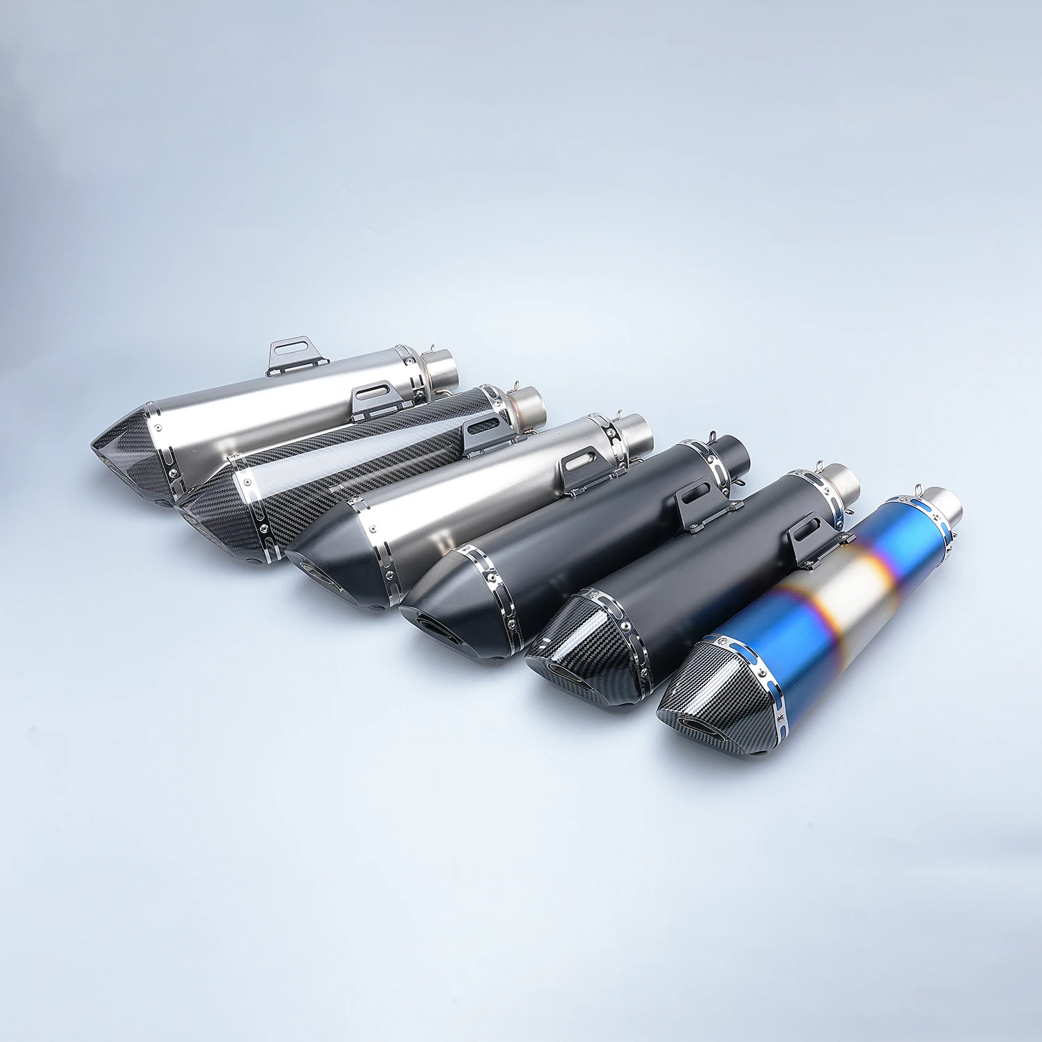 

Oblique hexagon Universal Moto Exhaust Pipe Slip-On Muffler Tail Section Modification Compatible Various Link Escape Tailpipe