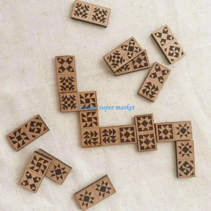 090B Puzzle z naturalnego drewna klocki edukacyjne zabawki dla dzieci rodzinny czas zabawy