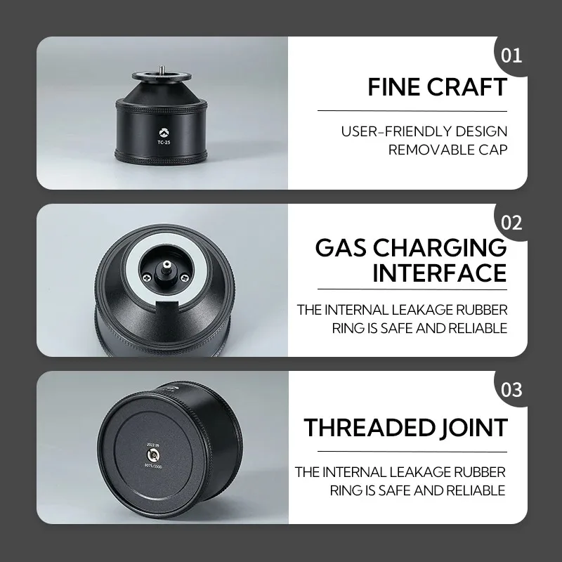 Acampamento ao ar livre portátil recarga recipiente de armazenamento de gás vasilha fogão de acampamento butano propano pode cartucho de gás