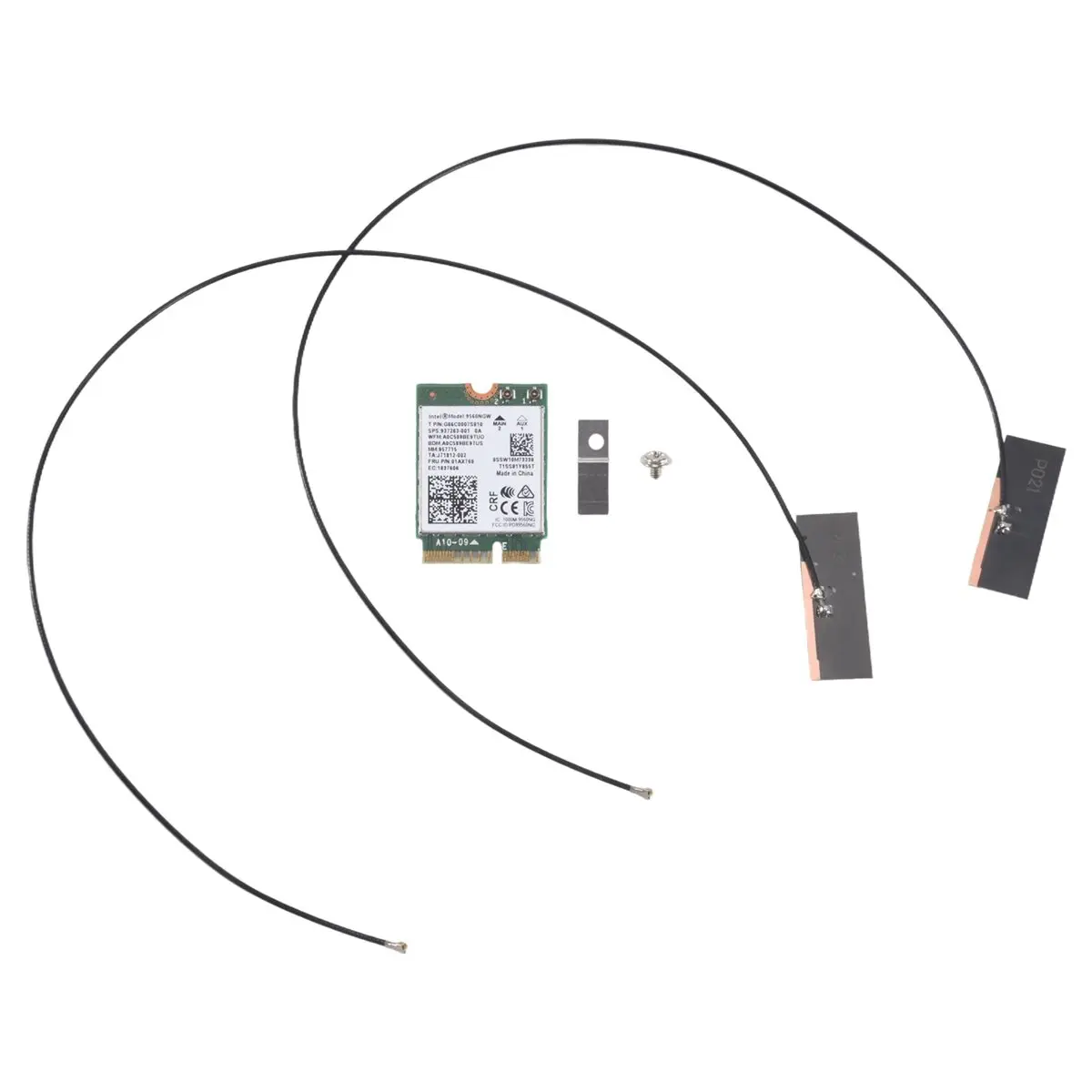 A14M 9560NGW WiFi Card+Antenna 1730Mbps Wireless AC 9560 Dual Band 2.4G+5G BT 5.0 802.11Ac M.2 CNVI 9560NGW Wireless Adapter