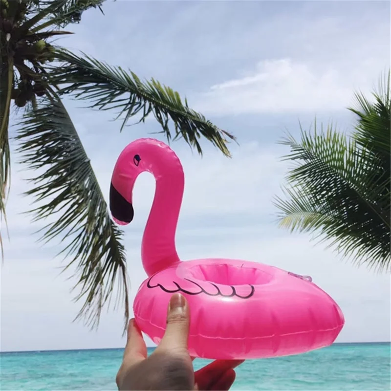 Tropical Flamingo Cup Holder Party Decoration Pvc Water Float Inflatable Drink for Pool Toys Drinkware Tray Decor 1-20Pcs