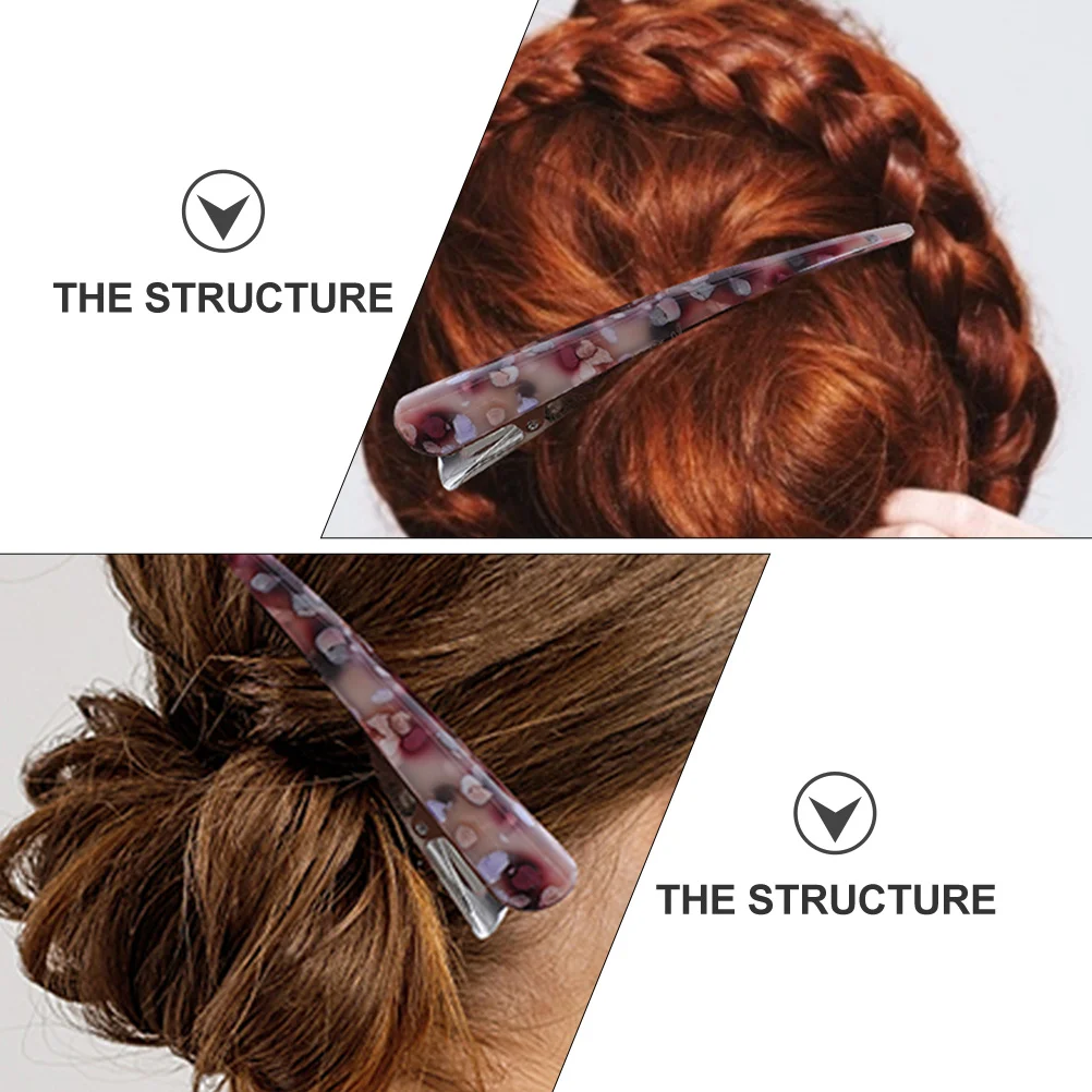 

2Pcs Exquisite Sharps Hair Clips Stylish Non-Slip Long Clips for Women Daily Use Special Occasions Exquisite Hair Clip