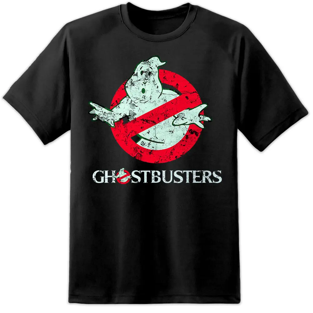 Mens Ghostbusters Movie Logo T Shirt Slimer Funny Proton Pack Movie Film Retro