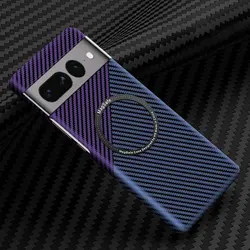 Ultra-thin Carbon Fiber Texture Magsafe Magnetic Hard Case For Google Pixel9 Pixel 9 8 7 Pro XL 8a Shockproof Protection Cover