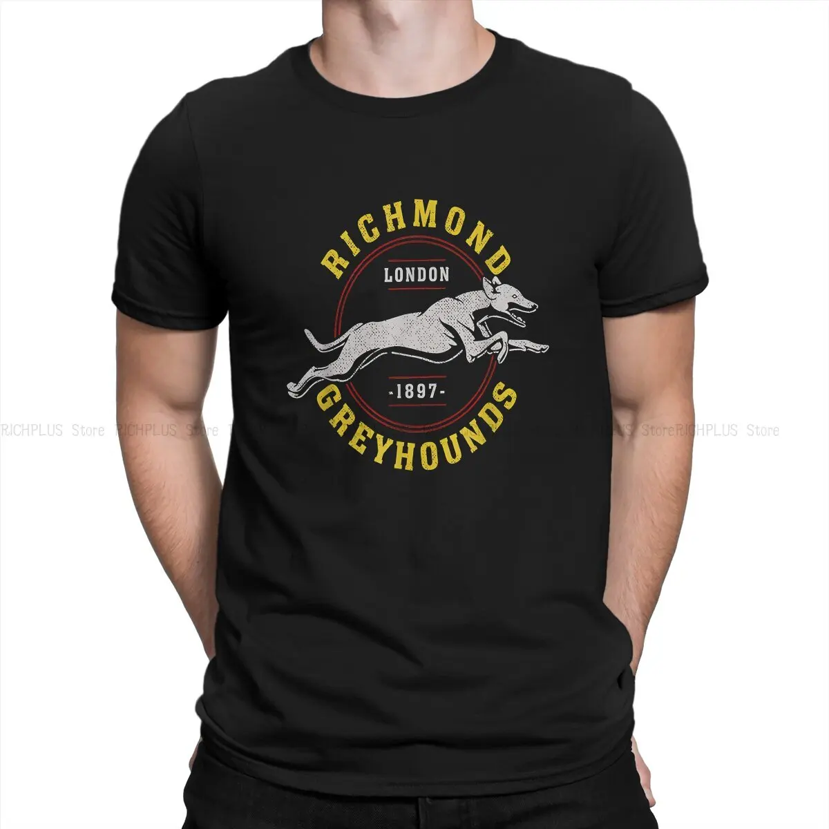 Hunde liebhaber T-Shirt Richmond Greyhounds London klassische klassische Polyester T-Shirt Homme Männer Kleidung ofertas großen Verkauf