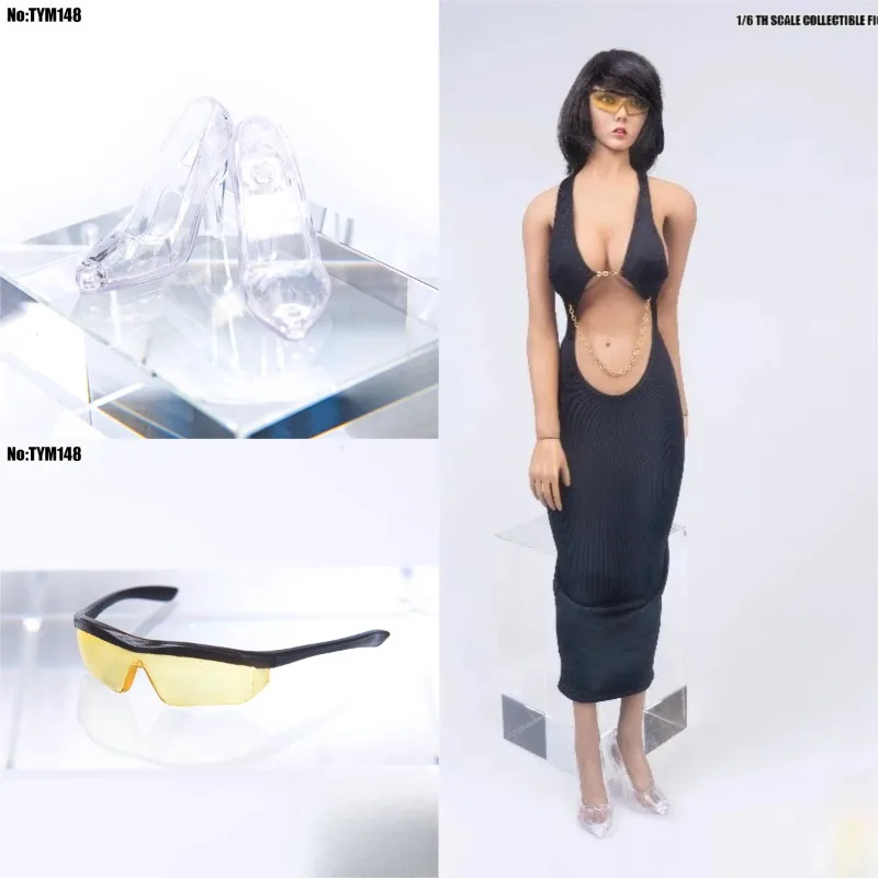 

TYM148 1/6 масштабные игрушки женщина-солдат модное вечернее платье обувь модель одежды для 12-дюймовых фигурок украшение тела
