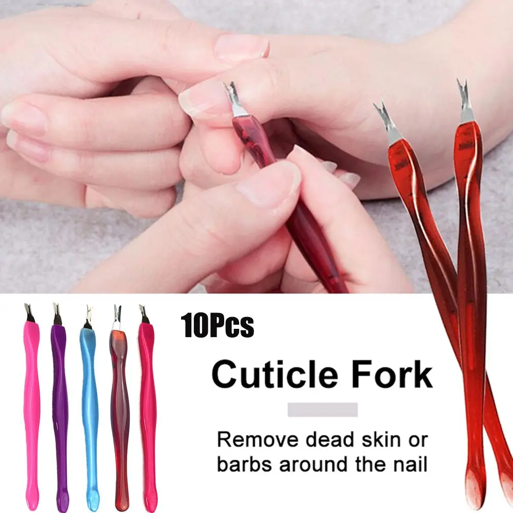 Professional Cuticle Nipper เล็บเท้าเล็บ Dead Skin ส้อม Cuticle Remover เล็บ Cuticle Pusher เล็บกําจัด