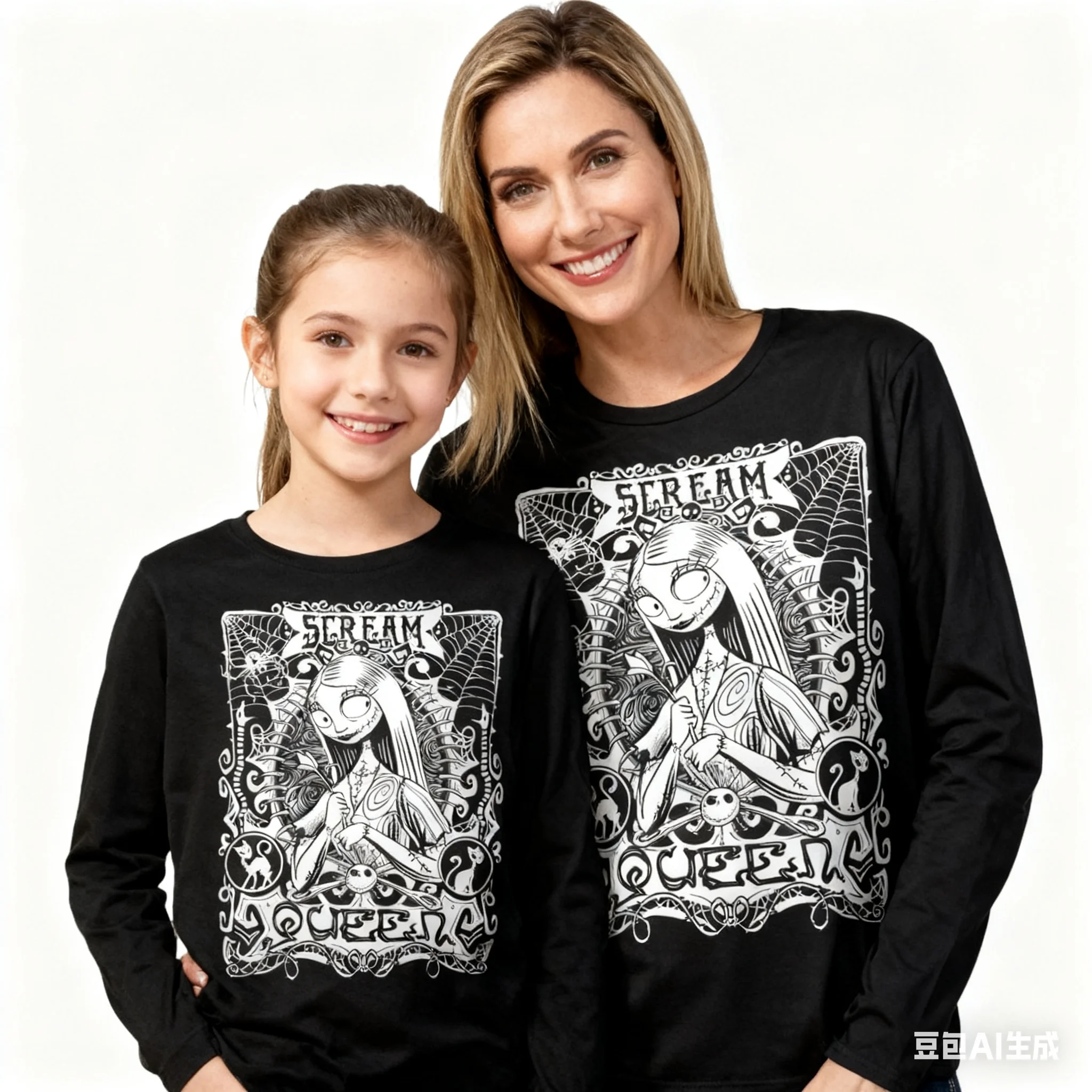 

Disney Dr.Jekyll & Mr.Hyde Horror Retro Halloween Monster Mommy And Me Long Sleeve T-Shirts Quick-drying Casual Comfy Stylish