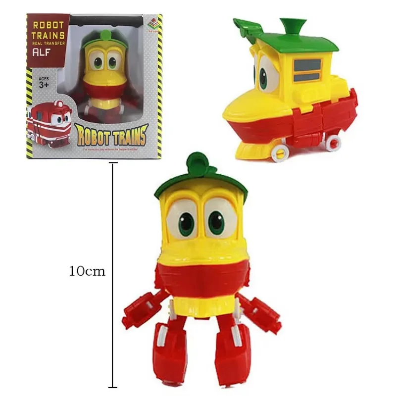 Robot Trains Transformation Kids Juguetes PVC RT Model Kay Alf Duck Figure Robot Car Family Anime Figure Toys for Boys