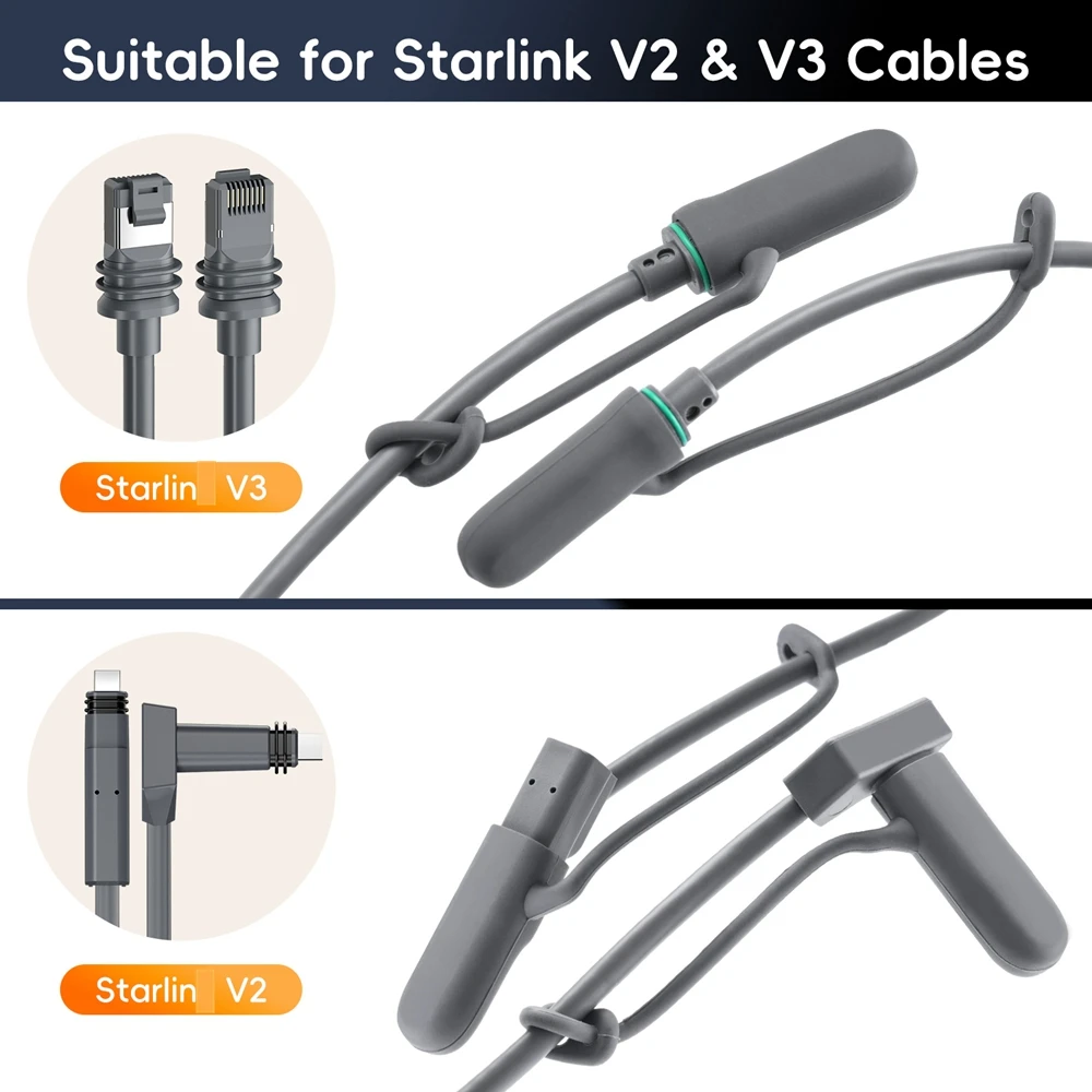 Starlink Gen V2/V3 ケーブルプラグ用保護カバー 防塵防水シリコンキャップ Starlink アクセサリーの損傷を防ぎます