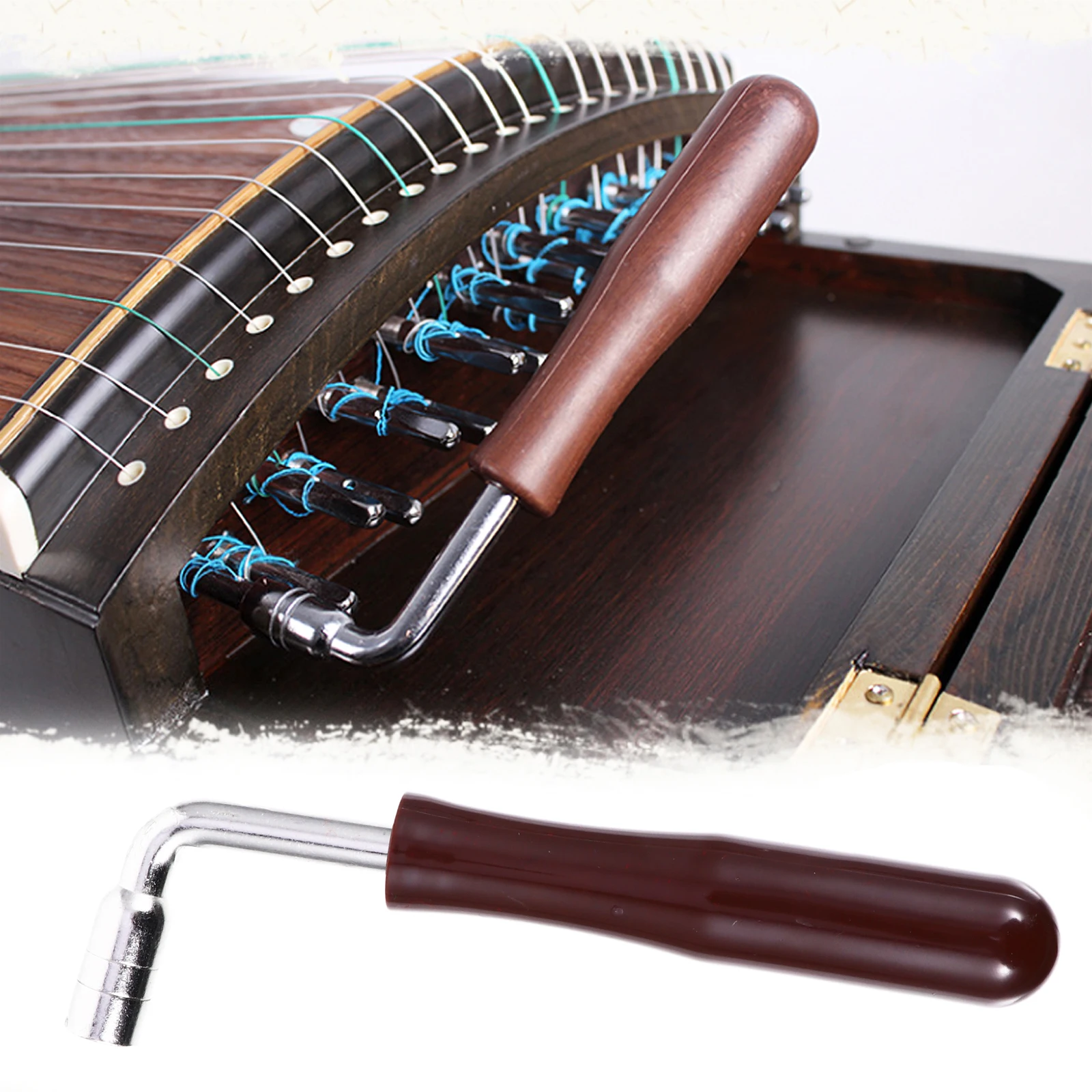 

Piano Tuning Kit L Shaped Wrench Rubber Mutes Triangular Felt Temperament Strip Washers Durable Design For Piano Maintenance