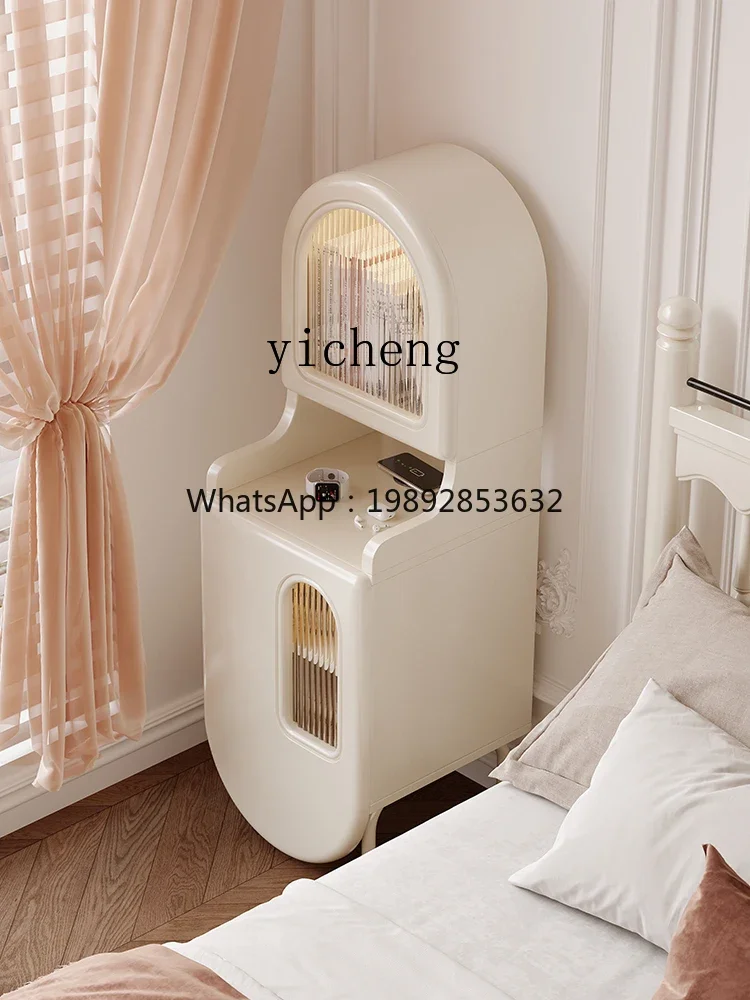 b26 bedside table bookshelf integrated high light luxury high-end shelf household bedroom bedside table with wireless