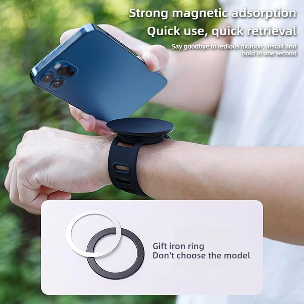 Brazalete Magsafe, soporte para teléfono móvil, brazalete deportivo desmontable para teléfono, soporte giratorio de 360 grados, teléfono de muñeca al aire libre ﻿