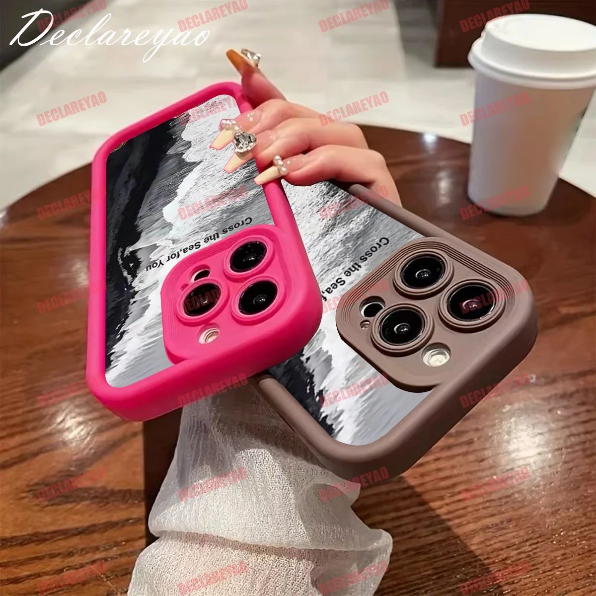 DECLAREYAO Soft Light Slim Matte TPU Covers Untuk iPhone 15 X Xs Max XR 6 S 7 8 SE 3 2020 2022 17 Pro Air 16 Case Cover Shockproof