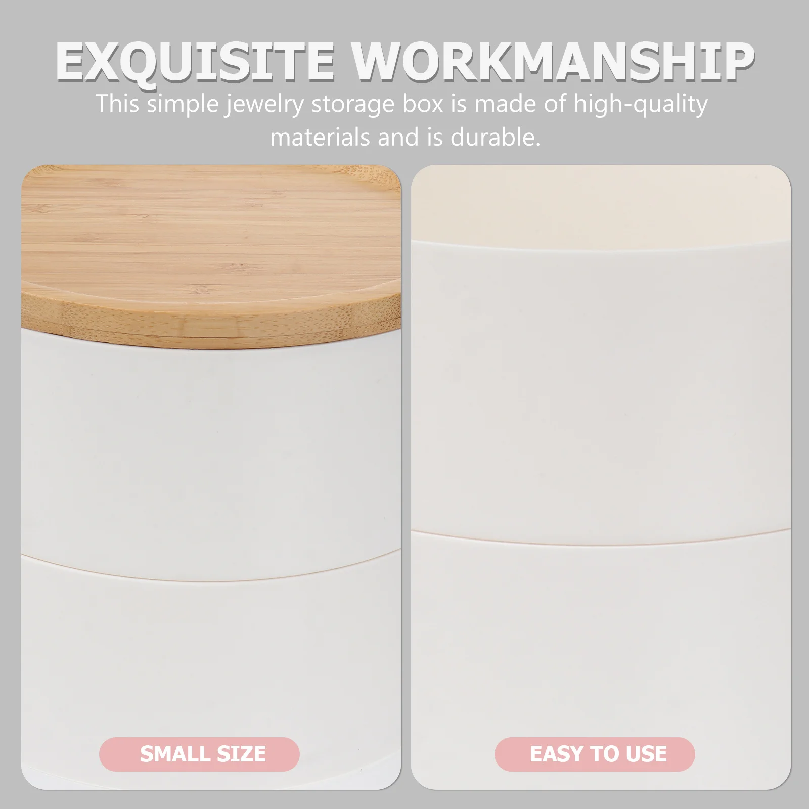 

1Pcs Jewelry Box Bamboo Lid Multi-Layer Stackable Storage Case for Rings Earrings Bracelets Organizer Jewelry Container Gift