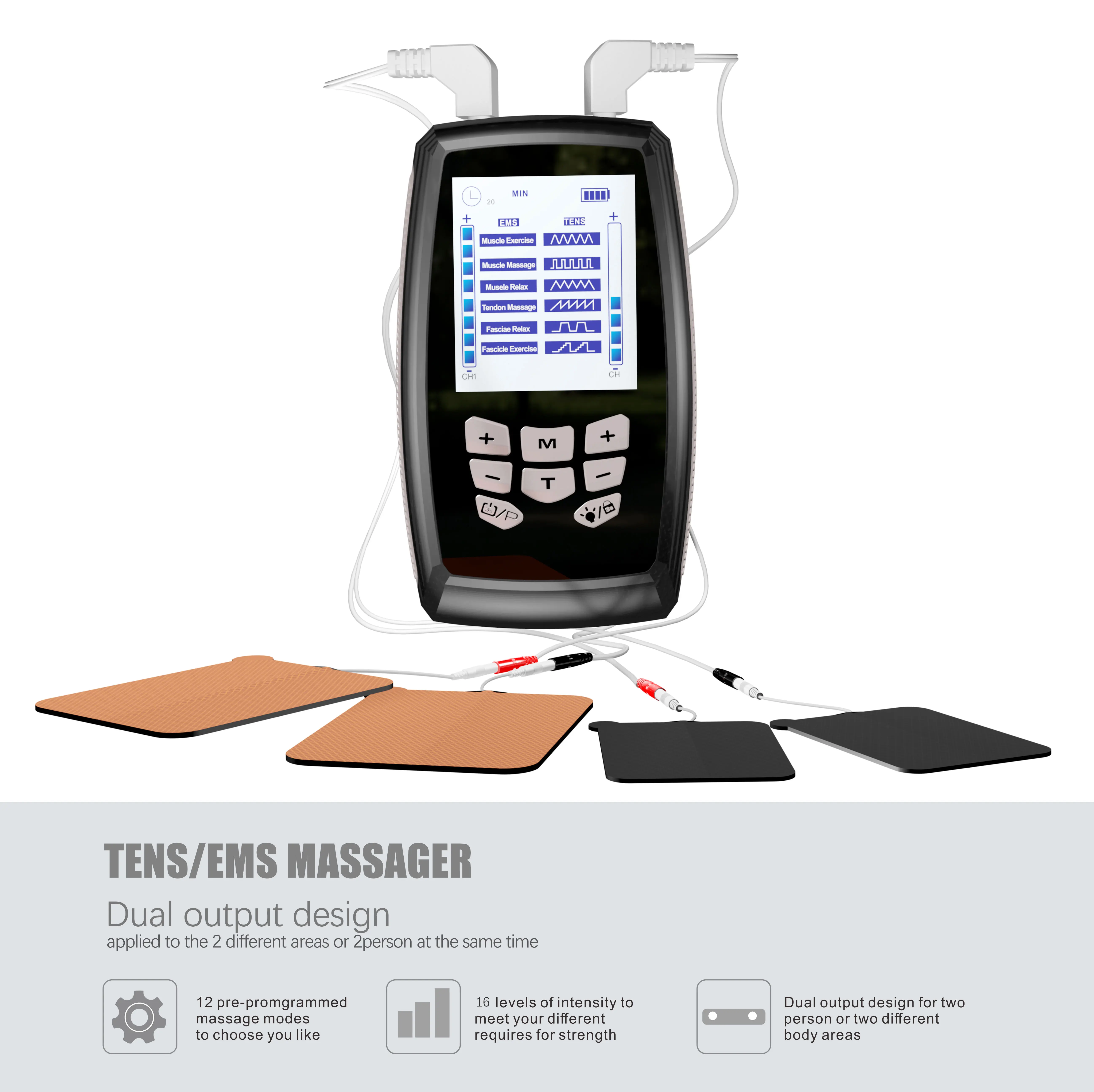 Physiotherapeutic device for muscle building and pain resistance