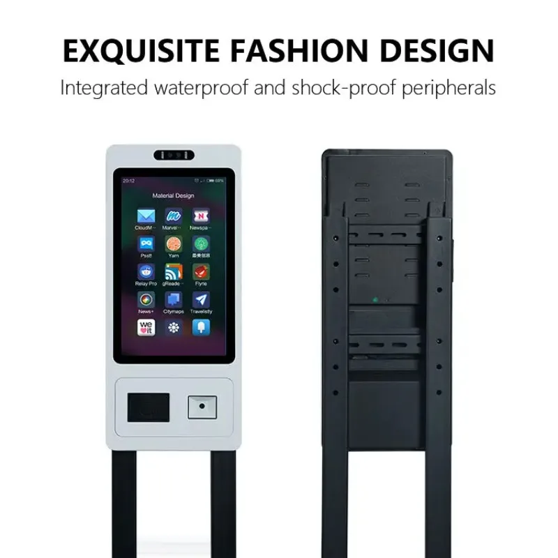 سعر المصنع 27 بوصة كشك الخدمة الذاتية للوحة اللمس بدون كاشفة مع الطابعة