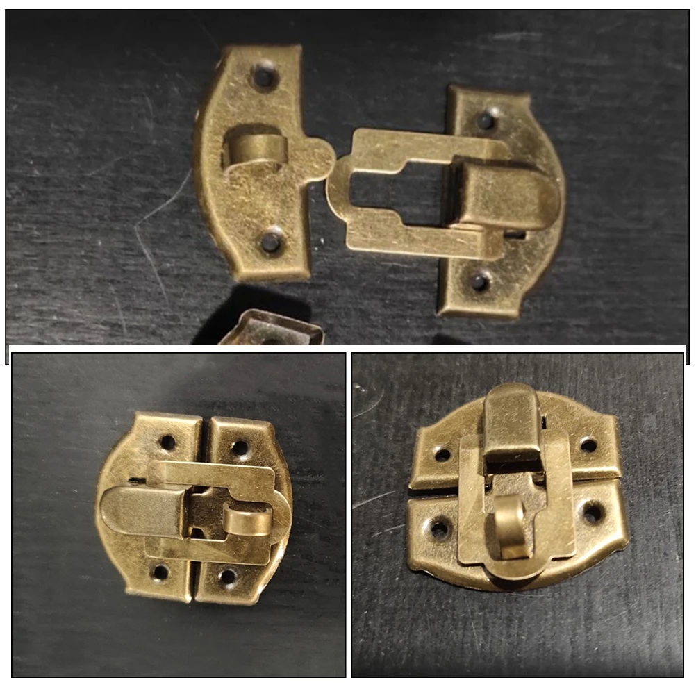 

20Pcs Vintage Wooden Box Hasp Latch Jewelry Box Lock Small Metal Hasp Buckle for Gift Boxes Small Latch Jewelry Boxes Buckle