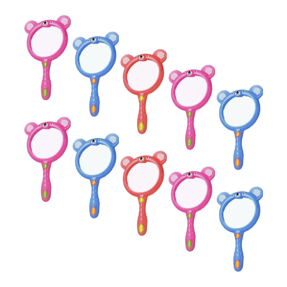 10 pçs lupa colorida crianças ferramenta de observação dos desenhos animados lente portátil para a natureza ao ar livre