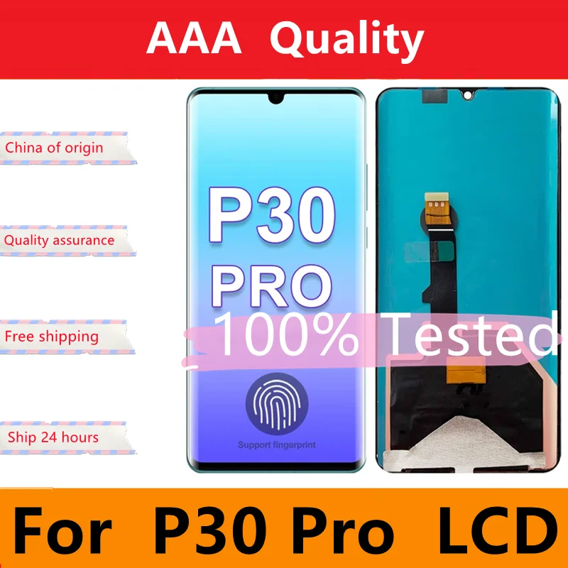 

AMOLED TFT For HUAWEI P30 Pro For VOG-L29 L09 AL00 L04 AL10 HW-02L LCD Display Touch Screen Digitizer Assembly Replacement