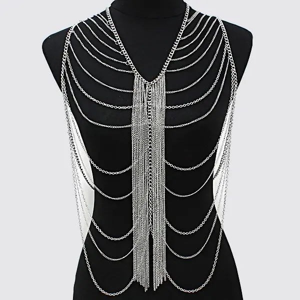 B custom fringed body chain, quality Amazon for women's jewelry