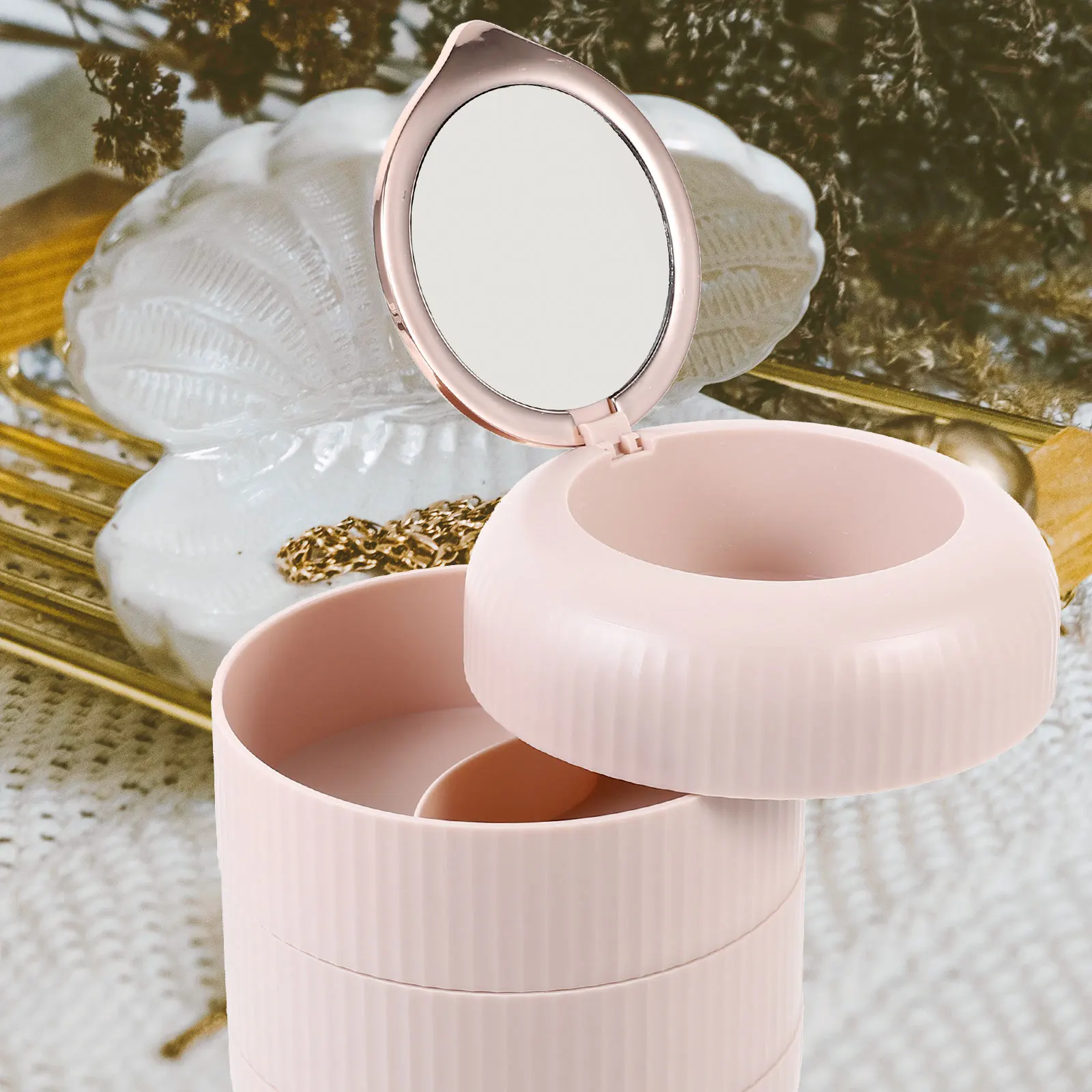 

Rotating Multilayer Jewelry Box Jewelry Storage Holder Organizer Display Stand For Earrings Necklaces Bracelets Stylish Vanity