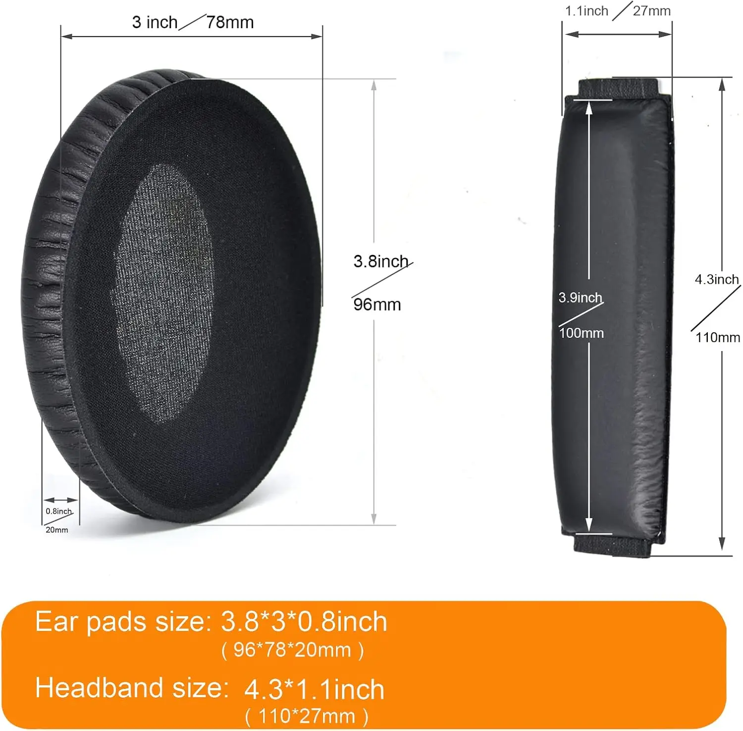 HD 448 HD428 HD419 Ear Pads and Headband - defean Replacement Repair Parts Suit Ear Cushion Compatible with Sennheiser HD418