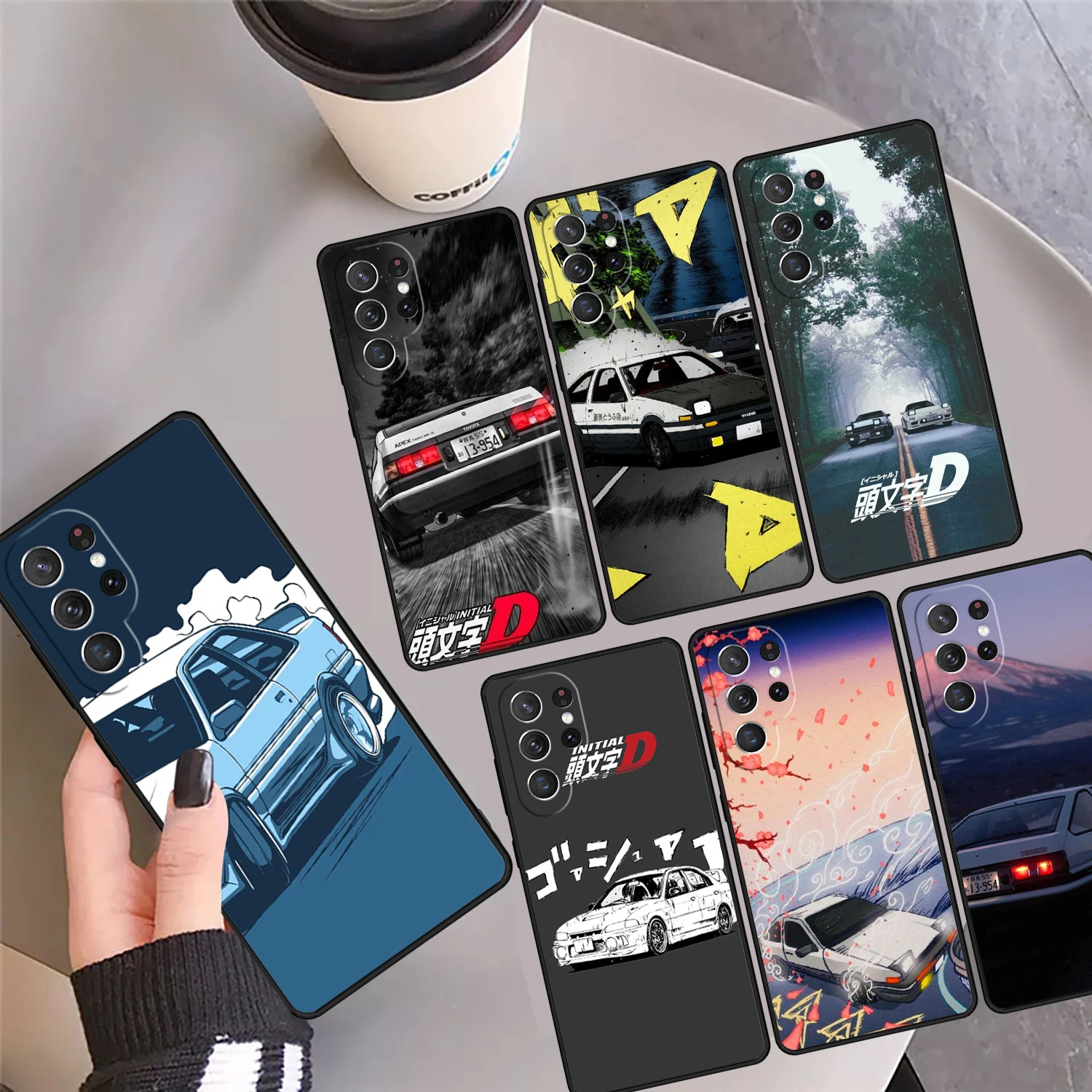 

Comic Initial D Drift Racing Phone Case Cover For Samsung Galaxy S24 S25 Ultra 23 S22 Plus S21 FE S20 Note 10 Pro Note 20