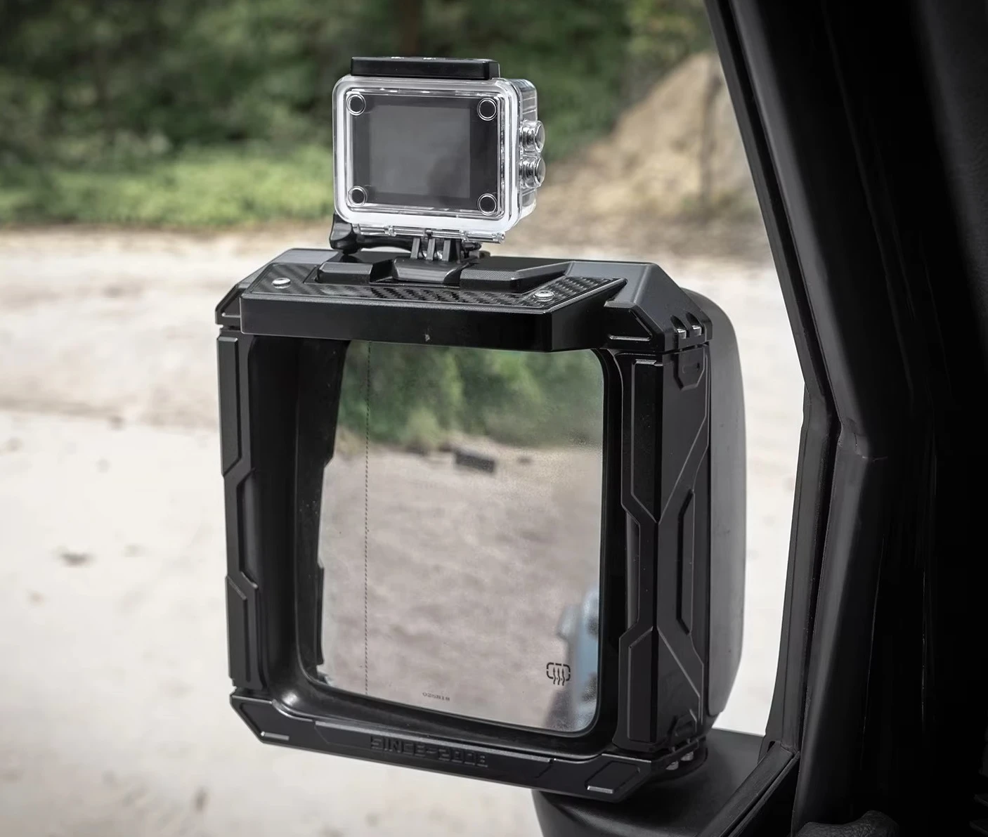 Series Aluminum/Carbon Fiber Rearview Mirror Rain Shield for Jeep JL/JT