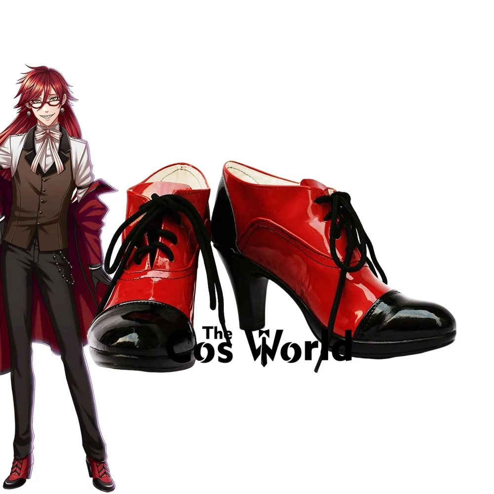 4 стиля обуви на высоком каблуке для косплея по аниме «Тёмный дворецкий» (Курошицуджи) с персонажем Грэллом Сатклиффом, настраиваемые под заказ