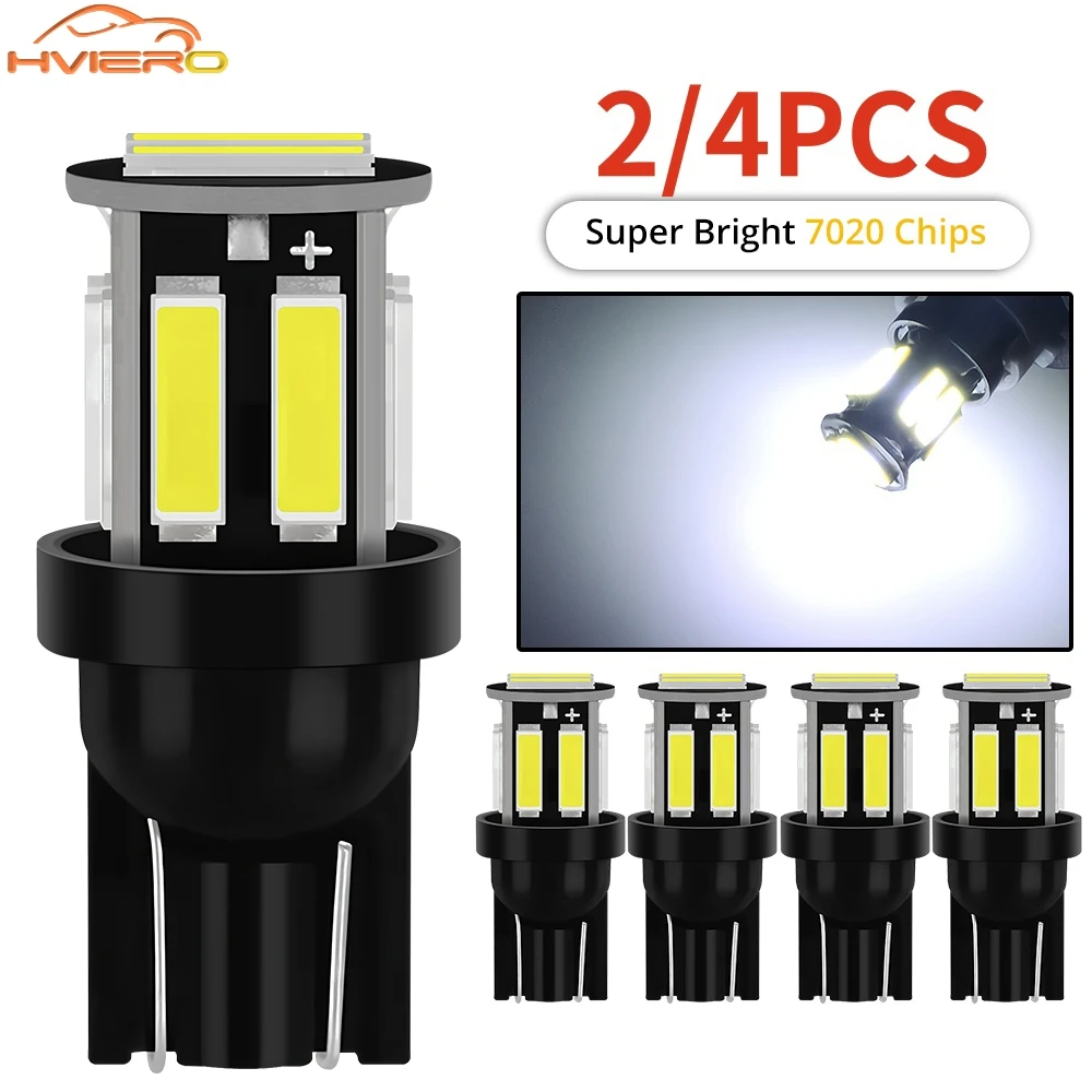 

2/4 шт. T10 W5W 10 светодиодов 7020 Автомобильный светодиод 194 168 клиновой указатель поворота обратный купол светодиодный номерной знак багажник белая лампа габаритный фонарь 12 В