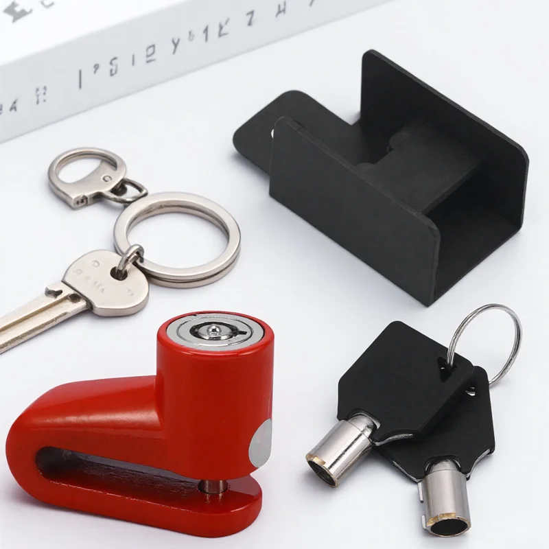 

Motorcycle Disc Brake Lock Red High Grade Metal Anti Theft Lock Security for Scooter Motorbike Durable Protection