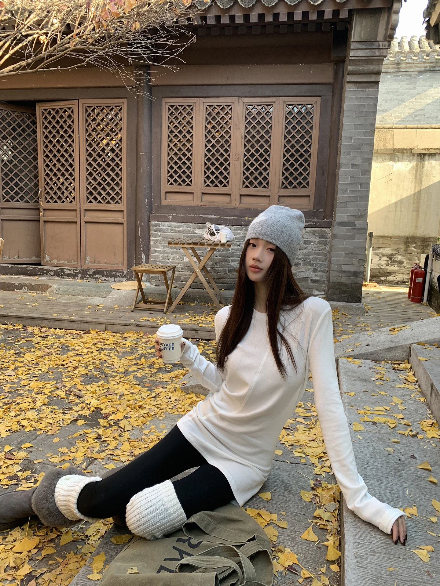 

Женская базовая футболка Slim Fit, длинная, белая, теплая, простая, однотонная, для повседневной носки