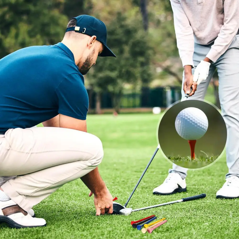 100 Pcs Golf Tees Reduce Friction Side Spin Wooden Golf Tees Golf Accessory to Improve Distance And Accuracy