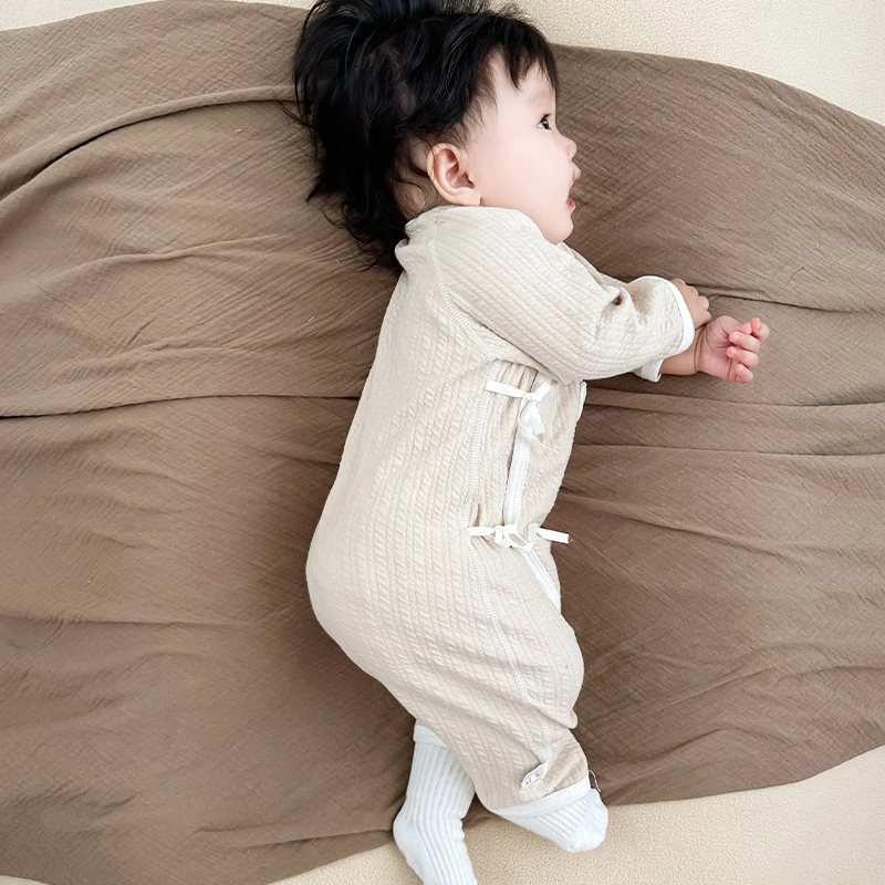 

Двухслойный детский комбинезон с длинными рукавами, защитный, для осени и зимы, детская одежда