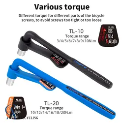 TOOPRE Bicycle Portable Torque Wrench Inner Hexagon Set 10-20NM High Precision Torque Tool Set Bicycles Convenient Torque Wrench