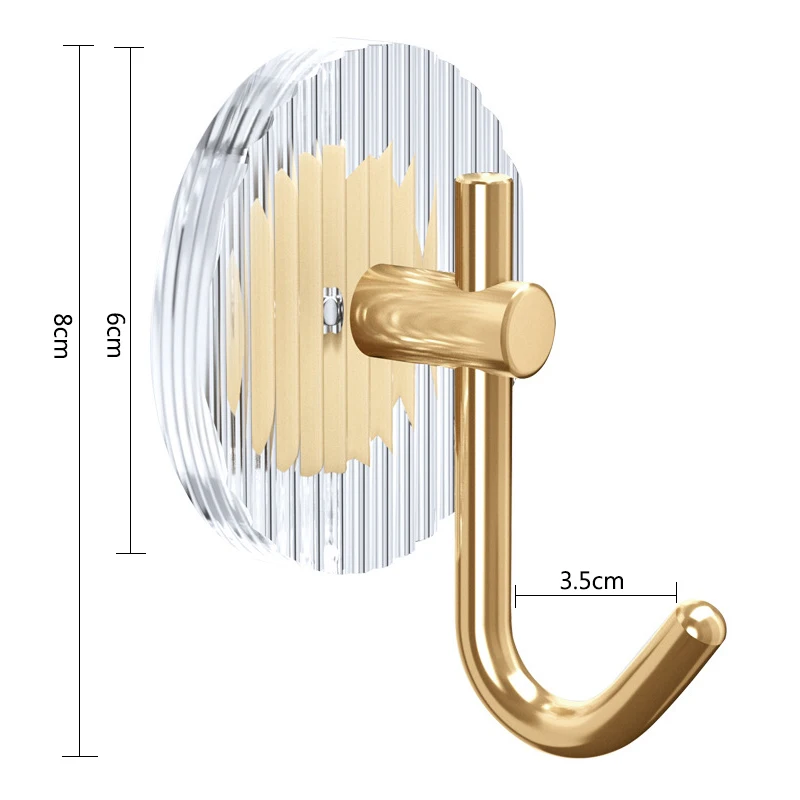 Gancho de parede acrílico para banheiro, gancho autoadesivo para toalha, sem perfuração, cabide de toalha para porta traseira, chave de casaco, decoração de casa