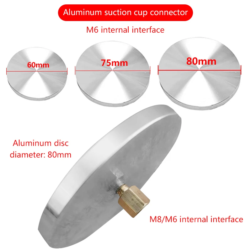 3XLR Connector 60mm/80mm Suction Cup Coke Cup Holder M6 Screw Thread for Telescopic Linear Actuator Attachment Holder